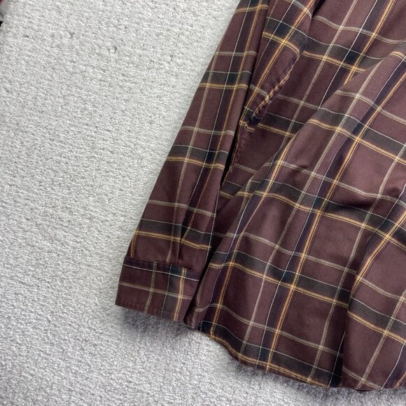 Royal Robbins Shirt Mens S Plaid Long Sleeve Dark Red / Brown Outdoor Western - Picture 12 of 14